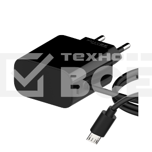 Сетевое зарядное устройство Maxvi CHL-240M 2.4A, with microUSB cable, черный