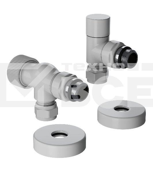 Набор термостатический осевой Royal Thermo Design Pro 15мм М30х1,5 (белый)