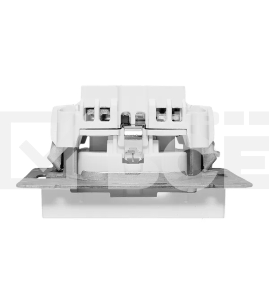 Механизм розетки EKF UP1-SOW-111 16А, с заземлением, со шторками, белый Эпика