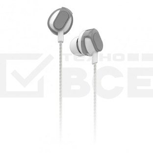 Универсальная гарнитура Smartbuy LOCKZ, микрофон, кнопка принятия вызова, белая/сер