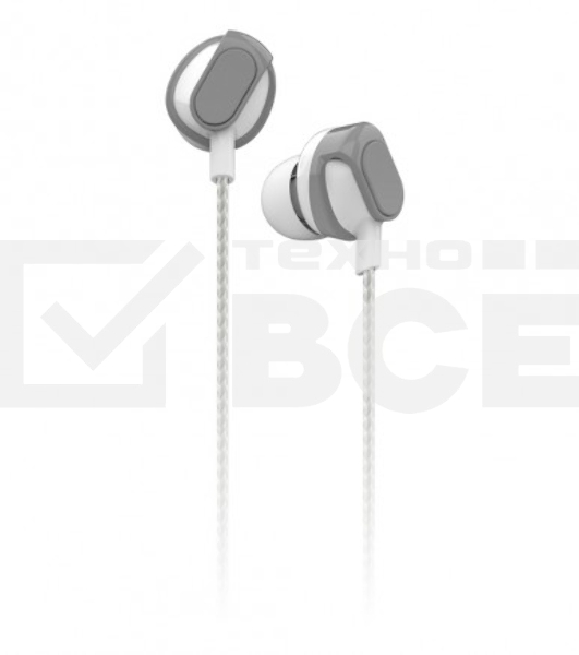 Универсальная гарнитура Smartbuy LOCKZ, микрофон, кнопка принятия вызова, белая/сер