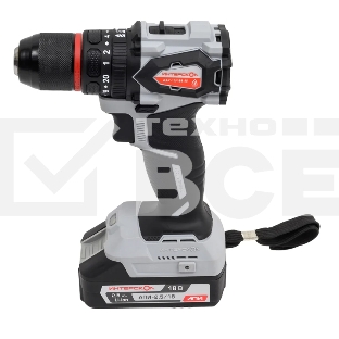 Дрель-шуруповерт ИНТЕРСКОЛ ДАУ-13/18В 55, 18 В, 2,5 Ач, 55 Нм, бесщеточный, ударный