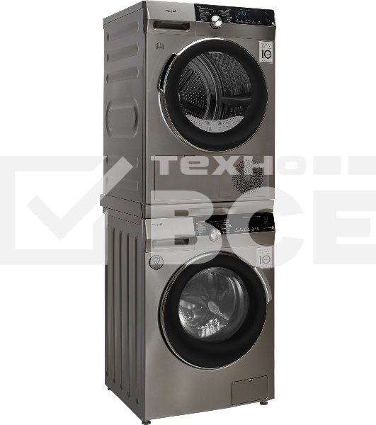 Сушильная машина Weissgauff WD 599 DC Inverter Heat Pump Silver кл.энер.:A+++ макс.загр.:9кг серебристый