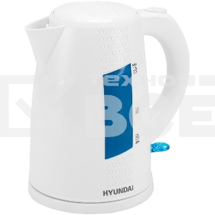 Чайник электрический Hyundai HYK-P2407 1.7л. 2200Вт белый/голубой (корпус: пластик)
