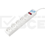 Фильтр-удлинитель, PC 0,5 м 5 р, бел. 10А, SPG-B-0,5M-WHITE, фото2