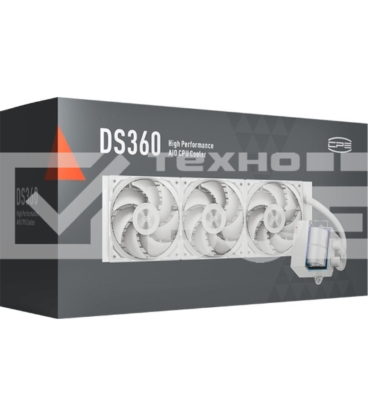 Система водяного охлаждения PcCooler DS360 WH Soc-AM5/AM4/1200/1700/1851 белый 4-pin Al LCD 300W Ret (DS360-WHNWXX-GL)