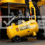 Компрессор безмасляный малошумный Denzel DLP-1500/50, 1,5 кВт, 50 л, 2850 об/мин, 250 л/мин, фото11