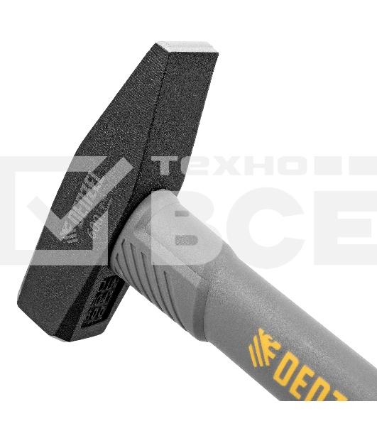 Молоток слесарный Denzel 600 г, кованый, фибергласовая рукоятка c TPR покрытием