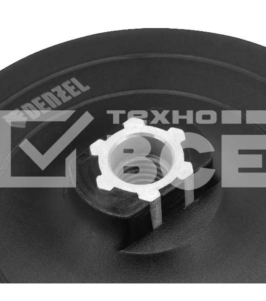 Тарелка опорная для дрели и УШМ Denzel с липучкой, 115 мм, твердая, с адаптером c М14 на d8