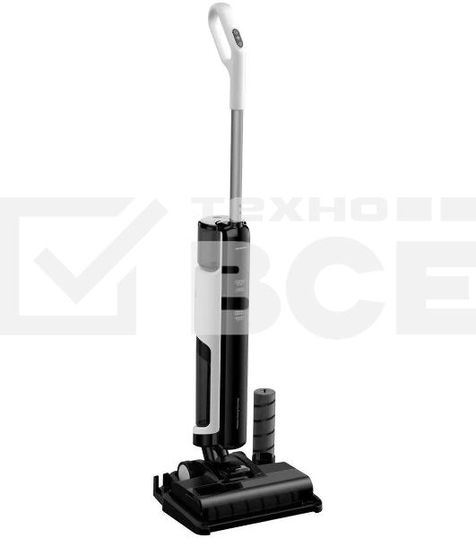 Пылесос вертикальный Deerma VXPD141 черный/белый, питание от аккумулятора, 253 Вт, уборка влажная/сухая, пылесборник 0.55 л