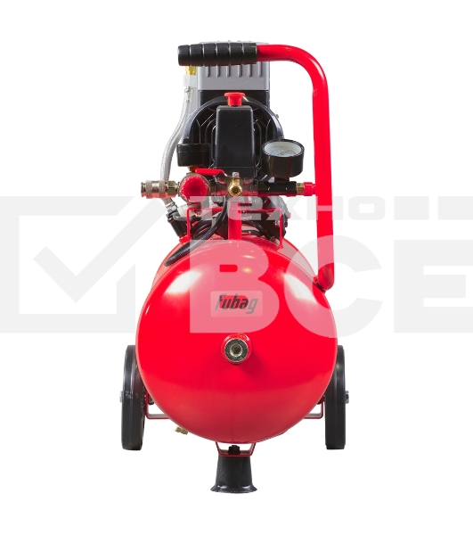 Компрессор поршневой Fubag OLS 190/24 CM1.6 безмасляный, 190 л/мин, 24 л, 1200 Вт, красный/черный