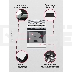 Плита газовая Hansa FCGW61000 белый, конфорок 4 шт, духовка 58 л, 60 см x 85 см x 60 см, фото22