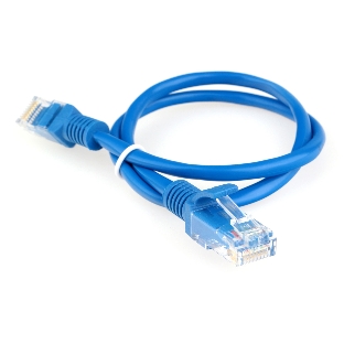 Патч-корд CCA light UTP Гарнизон PC-UTP-5e-0.5-B cat.5e, 0.5м, литой, многожильный синий