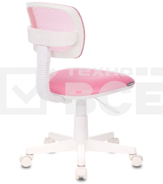 Кресло детское Бюрократ CH-W299/PK/TW-13A TW-06A TW-13A розовый спинка сетка (пластик белый)