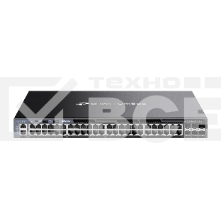 Стекируемый управляемый коммутатор TP-Link SG6654X 3 го уровня Omada с 48 гигабитными портами и 6 портами SFP+