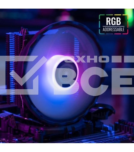 Кулер для процессора AeroCool / Formula Rave 3 ARGB черный, 120 мм, алюминий/медь, 1800 об/мин, 27 дБ, 4 pin, 125 Вт, 135 мм