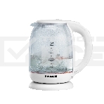 Чайник электрический Hyundai HYK-S3808 1.7л. 2200Вт белый (корпус: стекло), фото 1