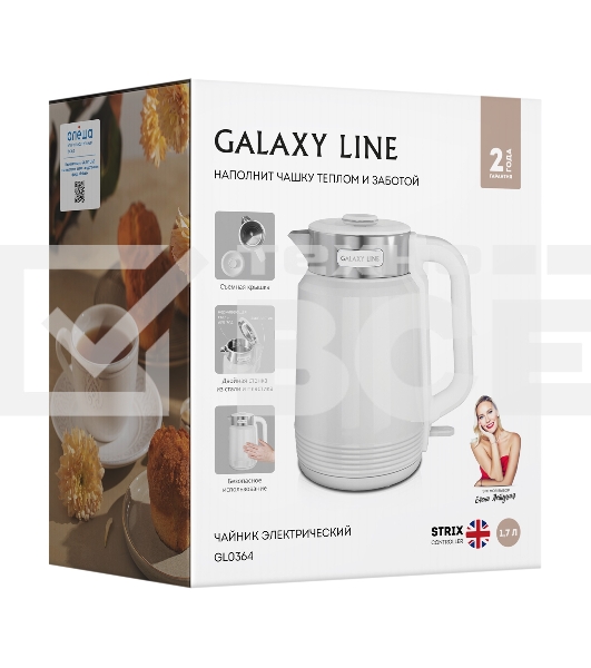 Чайник Galaxy GL0364 белый