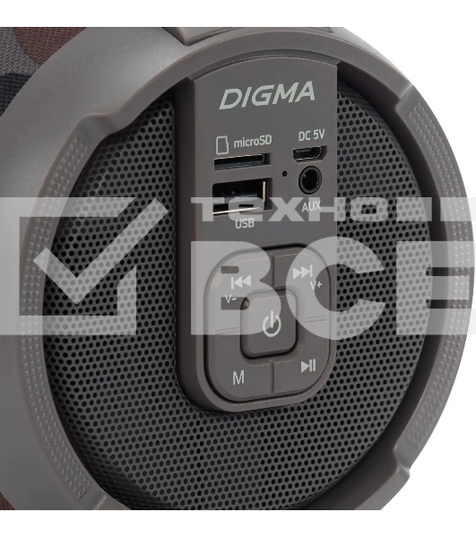 Колонка портативная Digma D-PS1520 камуфляж 16 Вт 1.0 BT 10м 1500mAh
