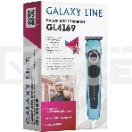 Набор для стрижки Galaxy Line GL 4169, голубой с черным, 3 Вт, время непрерывной работы до 1 ч, время зарядки около 3 ч, аккум. Li-Ion 3,7 В, емк. аккум. 500 мА*ч, лезв. из нерж. стали, шир. лезвия 40 мм, индик. заряда аккум., 3 насадки-расчески (1, 2, 3 , фото2