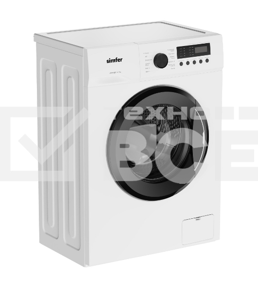 Стиральная машина Simfer WWC601 белый, загрузка фронтальная 6 кг, 1000 об/мин, класс: А++