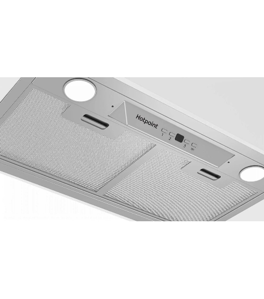 Встраиваемая вытяжка Hotpoint HPAE 52FLB X, управление сенсорное, Серебристый