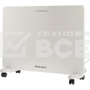 Конвектор Rexant 60-0110, белый, 1500 Вт, 20 м2, электронный термостат