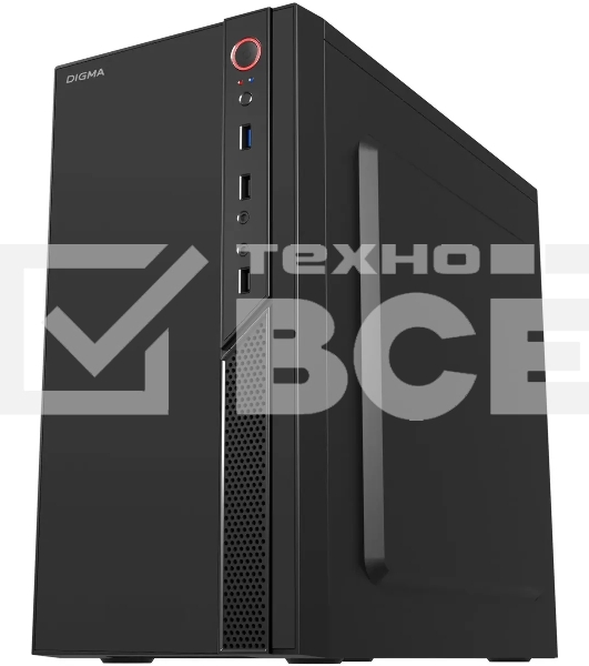 Компьютерный корпус Digma DCC-MN306 черный без БП mATX 1x80мм 1x92мм 2x120мм 2xUSB 2.0 1xUSB 3.0 audio
