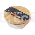 Контейнер LEONORD BAMBU, объем: 400 мл, из жаропрочного стекла с крышкой из бамбука, круглый (106023), фото3