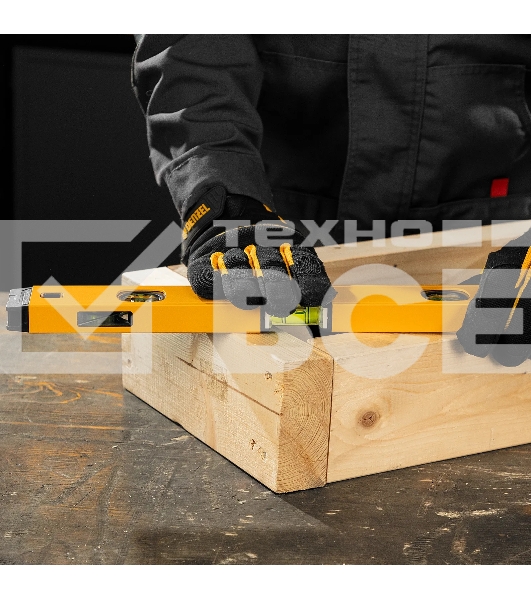 Уровень алюминиевый Denzel магнит., фрезерованный, 3 глазка (1 зеркал.), 0,5 мм/м, 400 мм