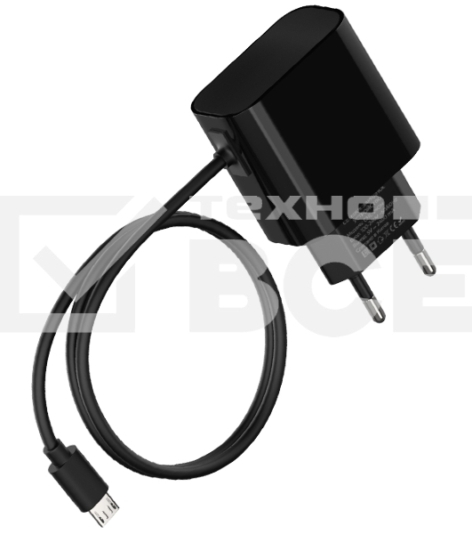 Сетевое зарядное устройство Maxvi CHL-240M 2.4A, with microUSB cable, черный