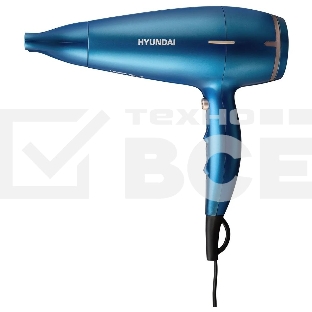 Фен Hyundai H-HDI0757 синий, 2200 Вт, ионизация