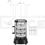 Шашлычница электрическая Kitfort КТ-1411 1500Вт серебристый/черный, фото3