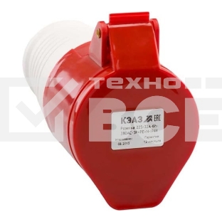 Розетка кабельная 225 32А 380AC 3P+PE+N 6ч IP44 КЭАЗ 222753