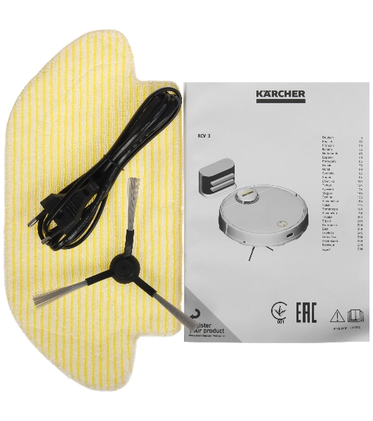 Робот-пылесос Karcher RVC 3 Comfort белый, 2600 мАч Li-Ion, уборка сухая/влажная, пылесборник контейнер 0.5 л
