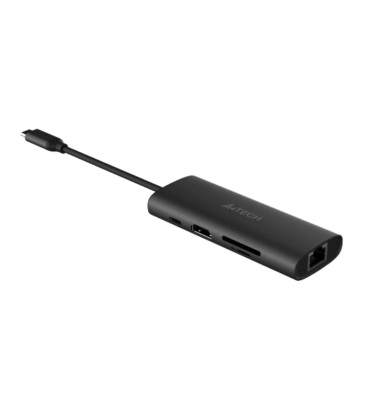 Разветвитель USB-C A4Tech DST-80C 2порт. серый