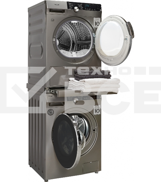 Сушильная машина Weissgauff WD 599 DC Inverter Heat Pump Silver кл.энер.:A+++ макс.загр.:9кг серебристый