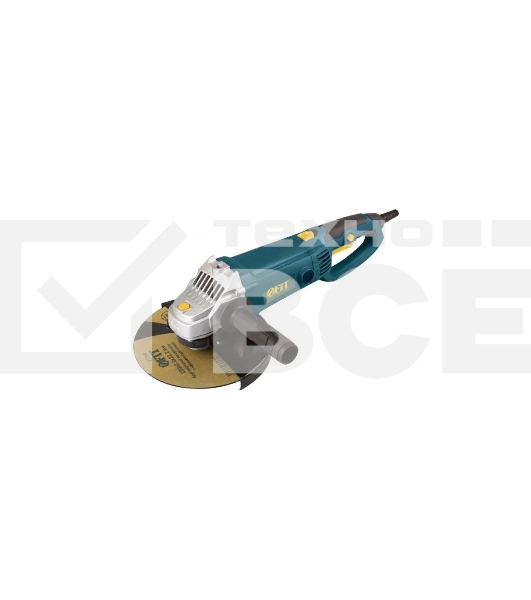 Углошлифовальная машина FIT AG-230/2200, 2200 Вт, 6000 об/мин, КлК 230 мм, 4,6 кг, б/с щеток, рез.накл., плав.пуск, повор., коробка