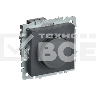 Светорегулятор поворотно-нажимной IEK BRITE СС10-1-0-БрГ 600 Вт графит
