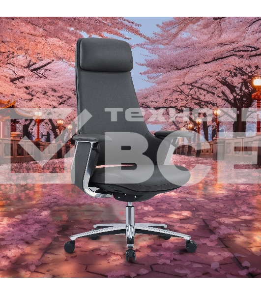 Кресло руководителя Cactus CS-LBK-KYOTO кожа, крестов. алюминий