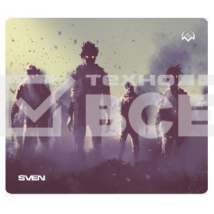 Игровой коврик для мыши (230 х 200 х 2 мм, ткань, резина) SVEN MP-G02S Zombie