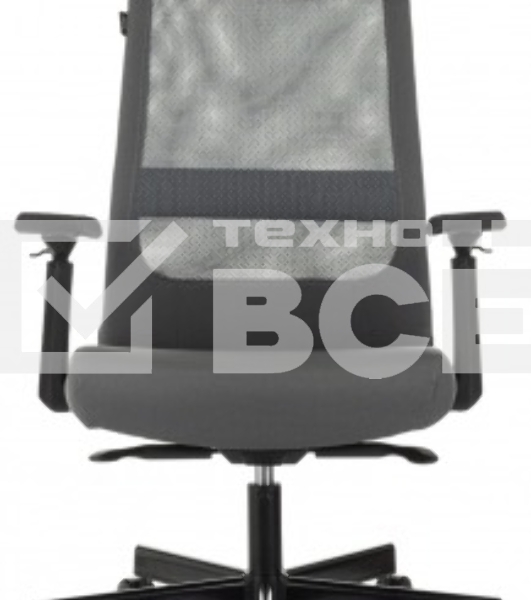 Кресло руководителя Бюрократ T-995 серый TW-04 Neo Grey, сетка/ткань, крестов. металл черный