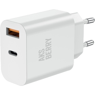 Зарядное устройство Aksberry T43 20W PD + QC3.0, белый