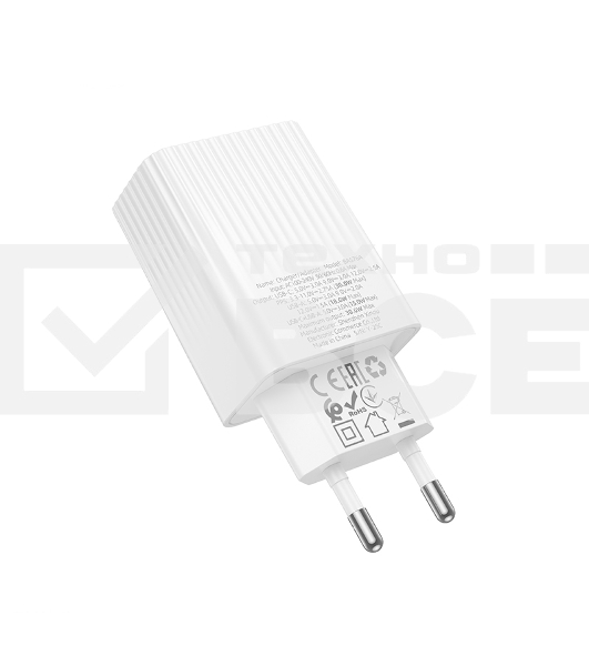 Сетевое зарядное устройство BOROFONE (6941991122880) BAS76A 1USB+1Type-C 3.0A QC3.0 PD 30W White