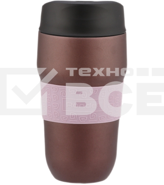 Термокружка для напитков Rondell Tierno RDS-1958 0.32 л. фиолетовый/черный картонная коробка