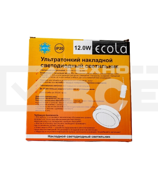 Светильник светодиодный ECOLA DRSV12ELC LED DOWNLIGHT 12W/4200K