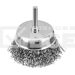 Набор щеток для дрели Denzel 2 Плоские 50-75 мм, 3 Чашки 25-50-75 мм, шпилька, нерж.вит. проволока, фото8