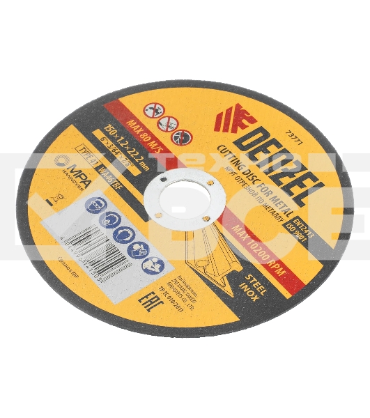 Круг отрезной по металлу Denzel 150 х 1,2 х 22,2 мм, WA46TBF