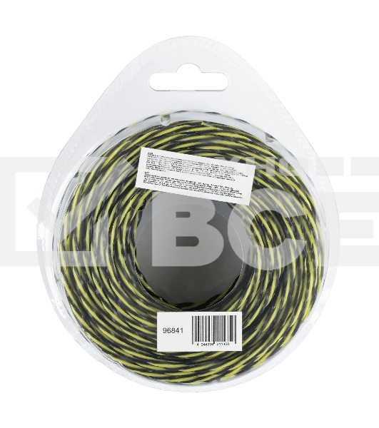 Леска для триммера Denzel двухкомпонентная витая квадратная, 2,4мм х 15м, блистер SkyCutter