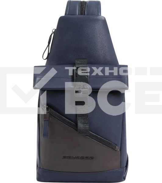 Рюкзак слинг Piquadro Harper CA6784AP/BLUTM синий/коричневый кожа